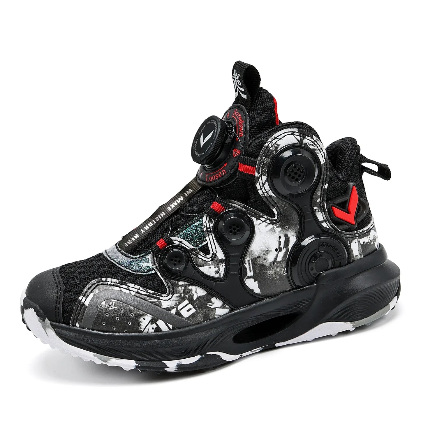 Kids Basketball Shoes Boys Air Cushion Sneakers Non-Slip Comfortable Outdoor Sports Shoes