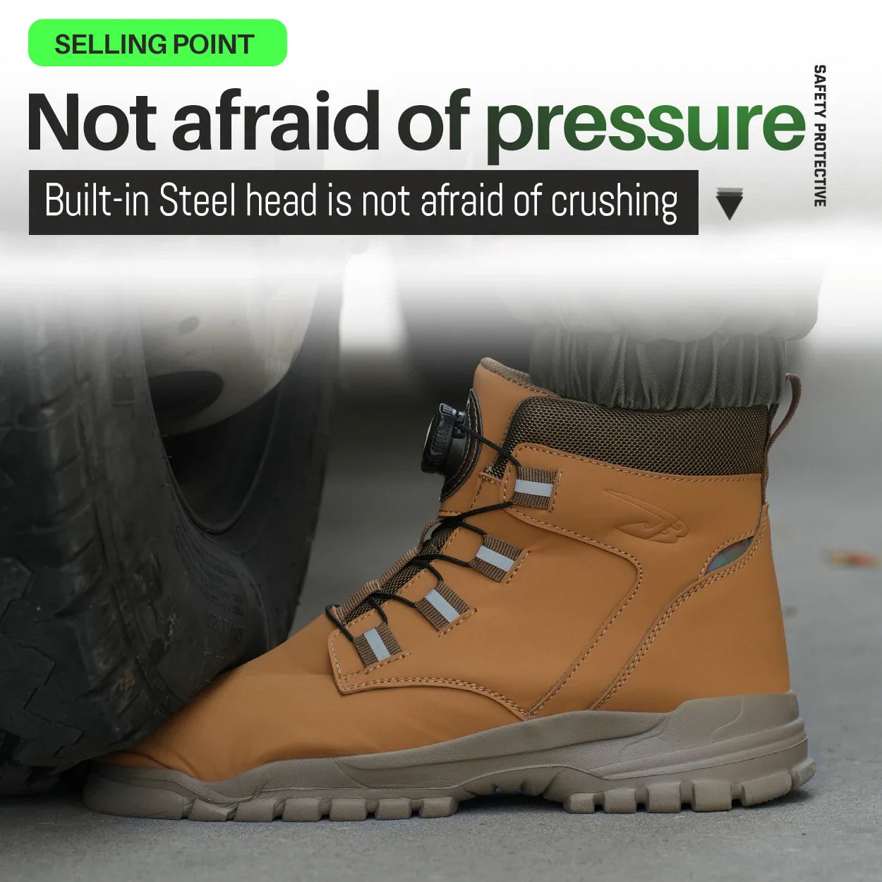 New Rotating Button Safety Shoes for Men Steel Toe Sneaker Non Slip Work Shoes Man Puncture Proof Protective Work Safety Boots