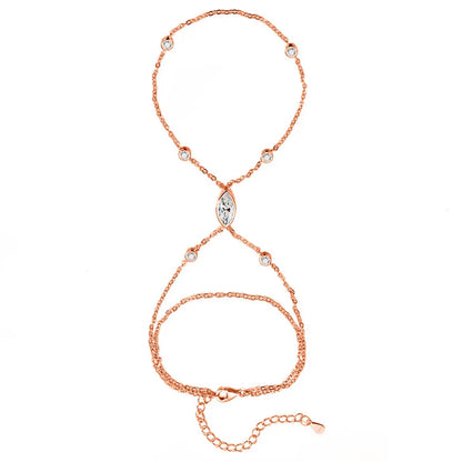 Marquise Cut Bubbles Moissanite Bracelets for Women Adjustable 14-19cm Lab Grown Diamond Chain Pure S925 Silver Jewelry