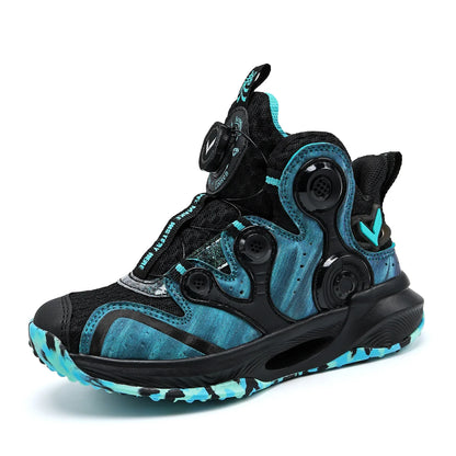 Kids Basketball Shoes Boys Air Cushion Sneakers Non-Slip Comfortable Outdoor Sports Shoes