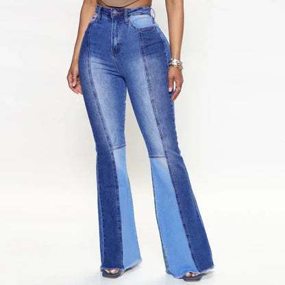 Women Casual Commuter Wide Leg Denim Pants