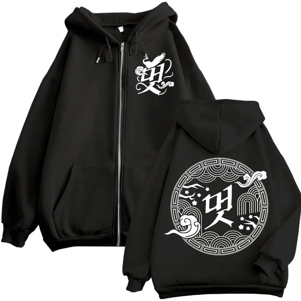 Merch Zipper Hoodie Men Women High Quality Fashion Zip Up Jacket Coat Autumn Winter Casual Loose Sweatshirts
