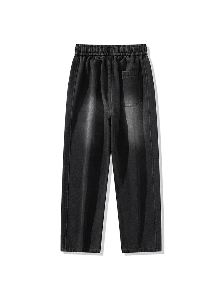 Spring Autumn Baggy Jeans Men Trousers Wide Leg Straight Denim Pants Daily Streetwear Loose Casual Jeans Asian Size L-6XL