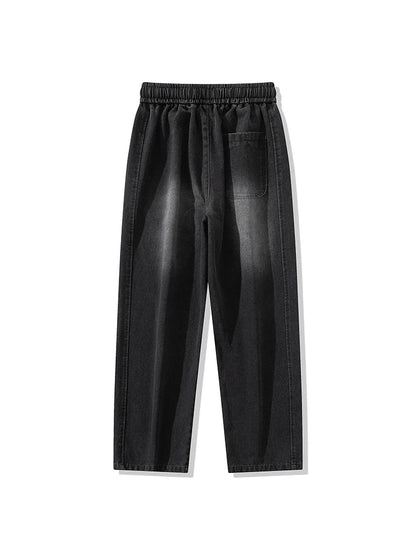 Spring Autumn Baggy Jeans Men Trousers Wide Leg Straight Denim Pants Daily Streetwear Loose Casual Jeans Asian Size L-6XL