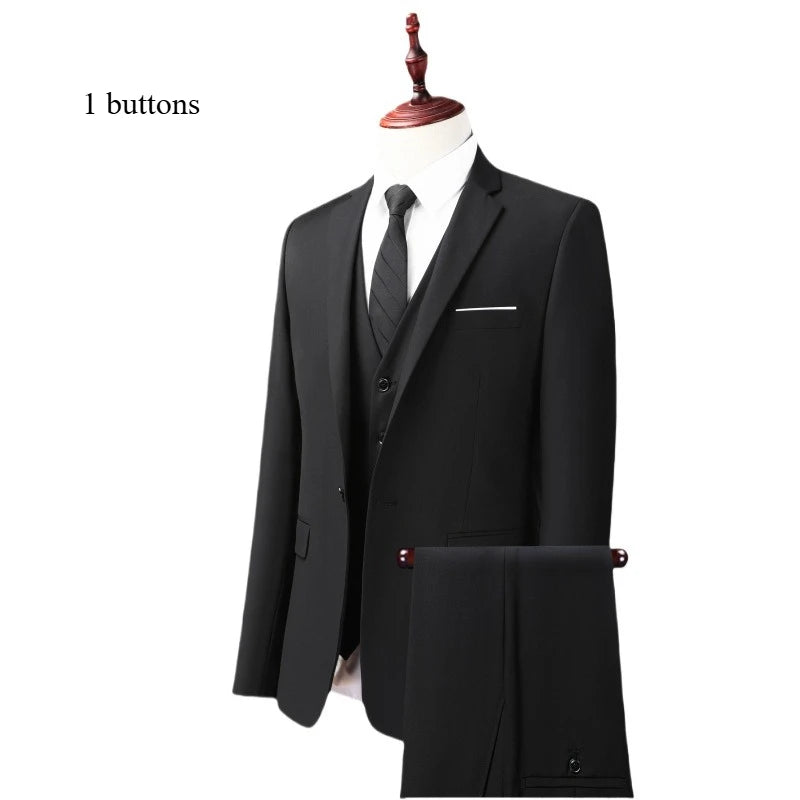Suits Men's Fashionable Formal Tailored Solid-color Dance Singer Trend Host Casual Wedding Banquet Dress Star Performance Suit