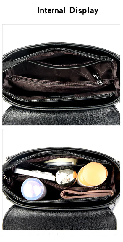 Authentic High Quality Soft Leather Luxury New Designer Fashion Casual Women's Shoulder Bag Handbag Crossbody Bags for Women2024