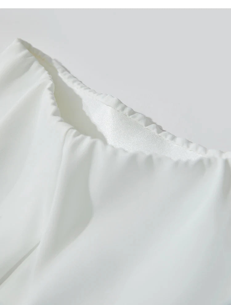 Minimalist Casual Bustier Skirt Women 2025 Summer New Office Lady Lace Slim Half-body Chiffon Fishtail Skirts 12522064