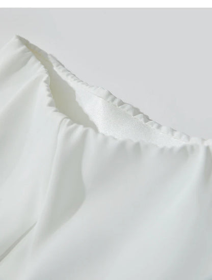 Minimalist Casual Bustier Skirt Women 2025 Summer New Office Lady Lace Slim Half-body Chiffon Fishtail Skirts 12522064