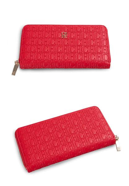 Fashion Classic Women's Portable Wallet Solid Color Design Multi-Letter Embossed Women's Coin Purse Minimalist