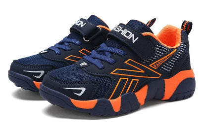 Children's Sneakers for Boy Lightweight Sport Tennis Shoes Fashion Breathable Mesh Kids School Running Basketball Shoes Non Slip