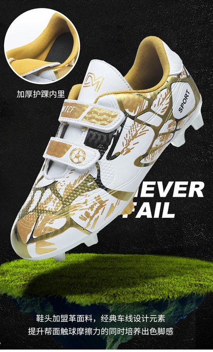 Boys Football Boots New Resistant Casual Kids Soccer Shoes Sneakers Grass Non Slip Training Sports Fast Match Breathable Cleats