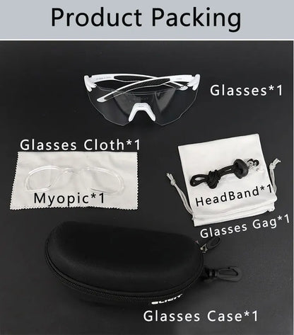 Photochromic Polarized Cycling Glasses Men Women Bike Glasses UV400 Eyewear Sunglasses HikingMTB Road Bicycle Goggles