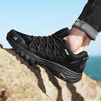 New Arrival Mens Hiking Shoes Breathable Lace Up Trekking Male Cushioning Outdoor Climbing Tourism Sneakers for Men