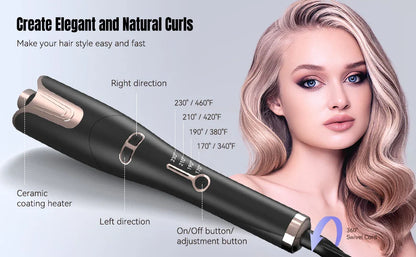 Automatic Curling Iron Innovative Large Curl Professional Hair Curler Automatic Curling Hair Styling Tool for All Ages