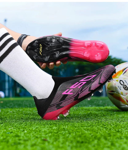 New Men Football Boots Non-Slip Boys Cleats Hot-selling Soccer Shoes Grass Outdoor Match Sneakers High-quality High-top Light