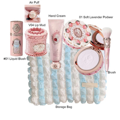 Strawberry Cupid Collection Makeup Kit Full Professional Face Palette Blush Eyeshadow Lip Cream Solid Perfume Sets