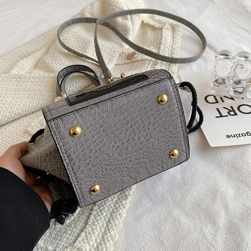 Cartoon Girl Handbag High Quality PU Leather Shoulder Bag for Women Pearl Crossbody Bag Designer Messenger Bag Female Satchel