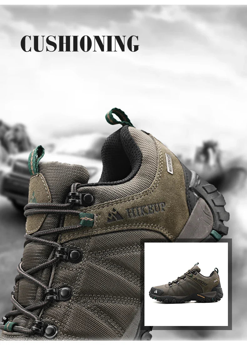 Non-slip Men Hiking Shoes Breathable Outdoor Wear Resistant Splashproof Climbing Men Sneaker Tourism Mountain Shoes