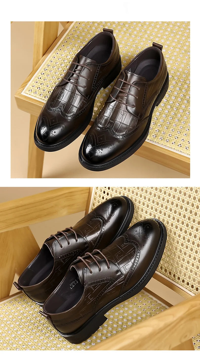 Men Business Dress Leather Shoes Wedding Cowhide Casual Leather Shoes Men Shoes