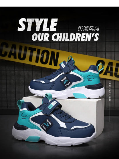 Children Running Shoes Boys Girls Basketball Sneakers Kids Shoes Leather Outdoor Comfortable Sports Tennis Shoes School Students