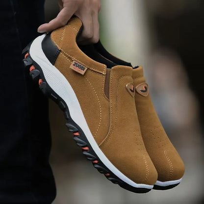 2025 New lightweight casual sports shoes, men's plaque-sized running shoes, loafers, walking and outdoor hiking shoes