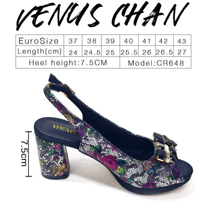 Elegant Women Heels for Peep Toe Good Material Design Rhinestone Yellow Sandals Italian Shoes and Bags Matching Set 2024
