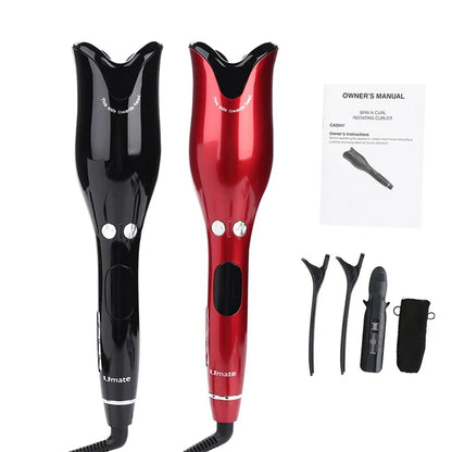 Rose-shaped Multi-Function LCD Curling Iron Professional Hair Curler Styling Tools Curlers auto rotating ceramic hair curler