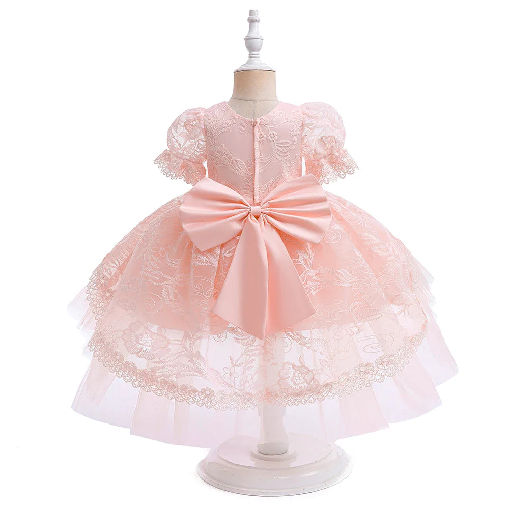 Summer Flower Bridesmaids Party Girls Dress Elegant Birthday Wedding Prom Princess Dresses Girl Pageant Baptism Evening Costumes