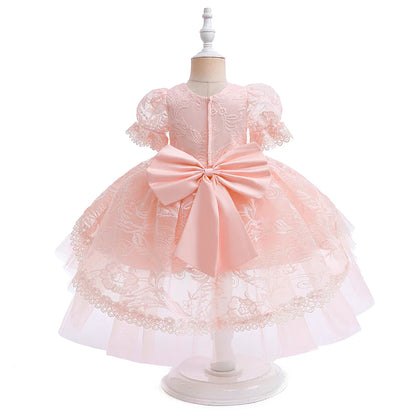 Summer Flower Bridesmaids Party Girls Dress Elegant Birthday Wedding Prom Princess Dresses Girl Pageant Baptism Evening Costumes
