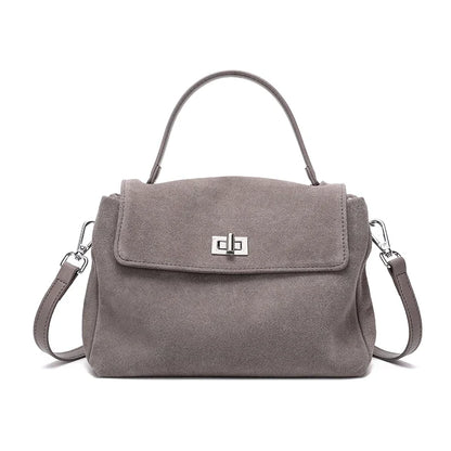 2026 NEW Autumn winter women's Natural Suede leather Crossbody Bag luxury designer Genuine Leather commuting messenger bag