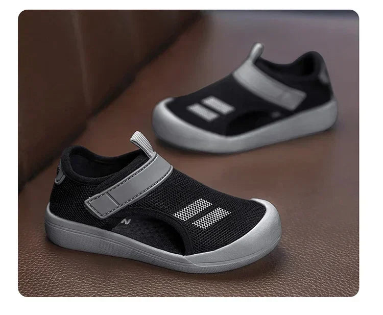 New Children Casual Mesh Shoes Boys Beach Sandals Kids Lightweight Closed Toe Baby Sport Sandals for Girls Eu Size 23-36