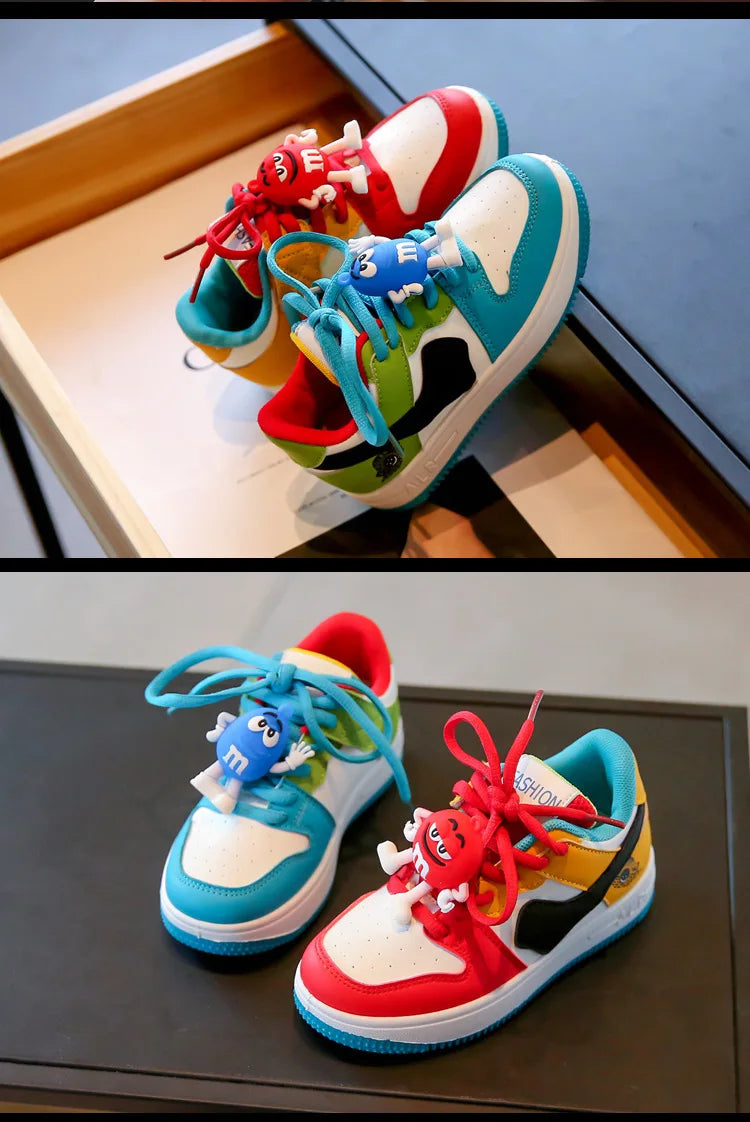 Boys Girls Shoes Board Shoes Children Casual Shoes New Four Seasons Kids Single Sneaker Mandarin Ducks Basketball Sports Shoes
