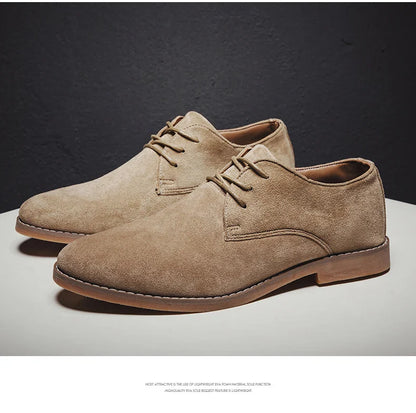 Sapatos Masculinos Derby de Luxo, Sapatos de Couro de Camurça de Alta Qualidade para Homens, Sapatos Casuais de Negócios, Sapatos de Amarrar Masculinos para Festas e Casamentos, Tamanho Grande