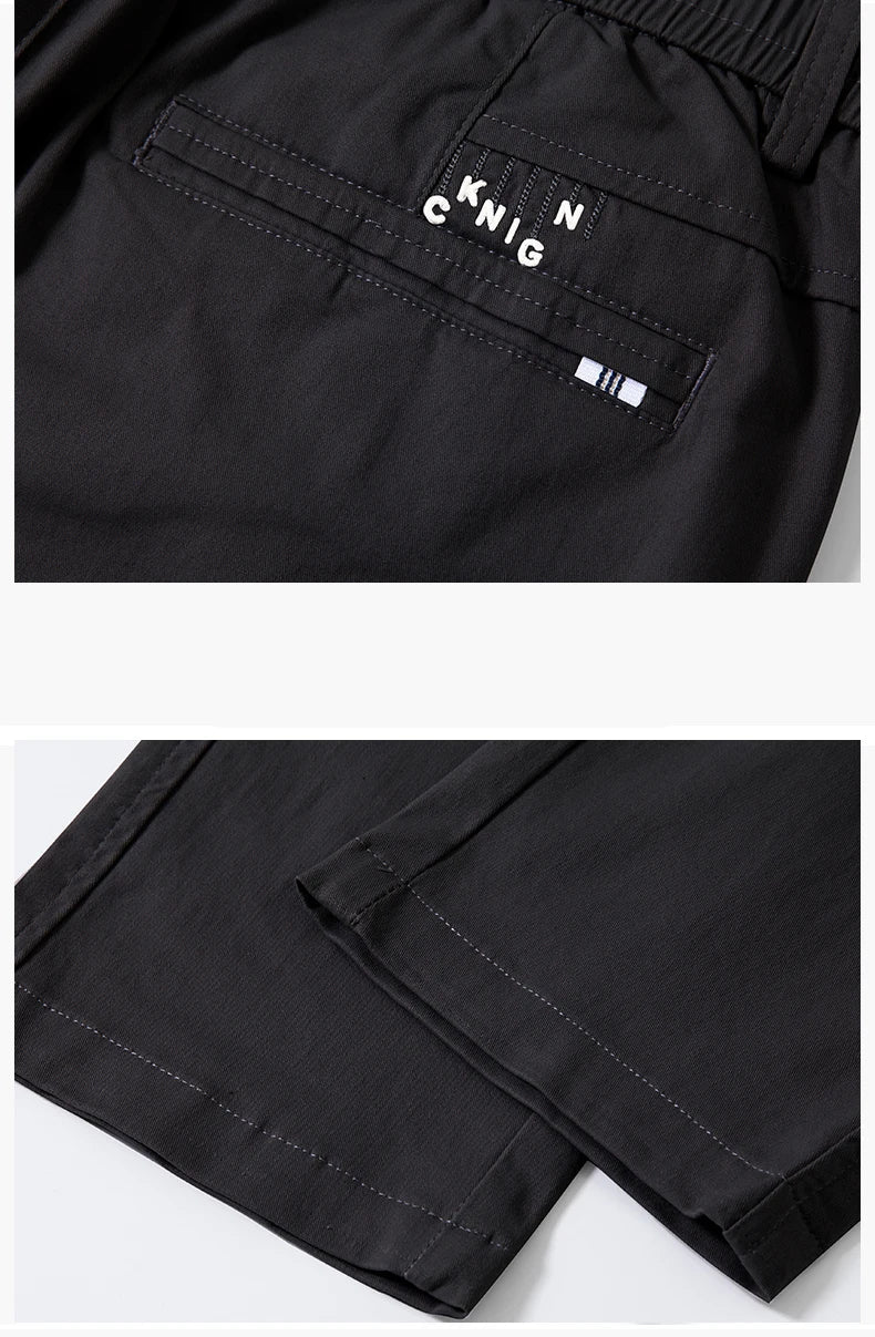 Slim Fit Straight Thin Casual Pants for Men Business Classic Stretch 98% Cotton Soft Spring Summer Trousers Brand Clothing
