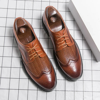 Men's Dress Shoes Fashion Brogues Social Shoe Male High Quality Business Leather Men's Formal Shoes Wedding Formal Shoes For Man