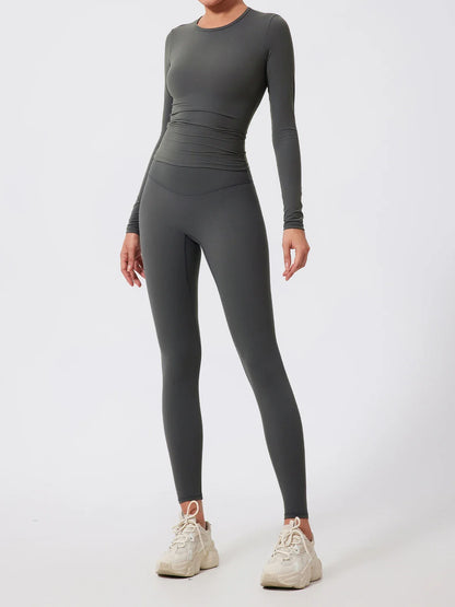 2Pcs Sets Gym Clothes Sports Outfit Suit Women Outdoors Workout Tights Set Yoga Wear Female Running Training T-Shirt