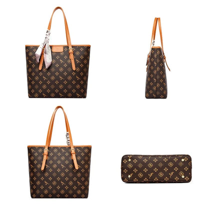 Women's Quality Soft Leather Shoulder Bag Luxury Print Designer Handbag Ladies Casual Tote Bag Messenger Commuting Sac A Main
