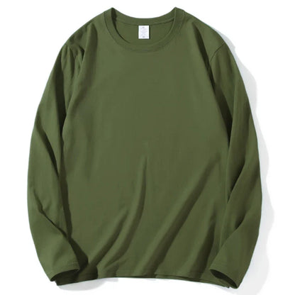 2026 Autumn Women Leisure Cotton Daily Long Sleeve Tops Lady Versatile Round Neck Baggy Clothes Female Concise Solid T-shirts
