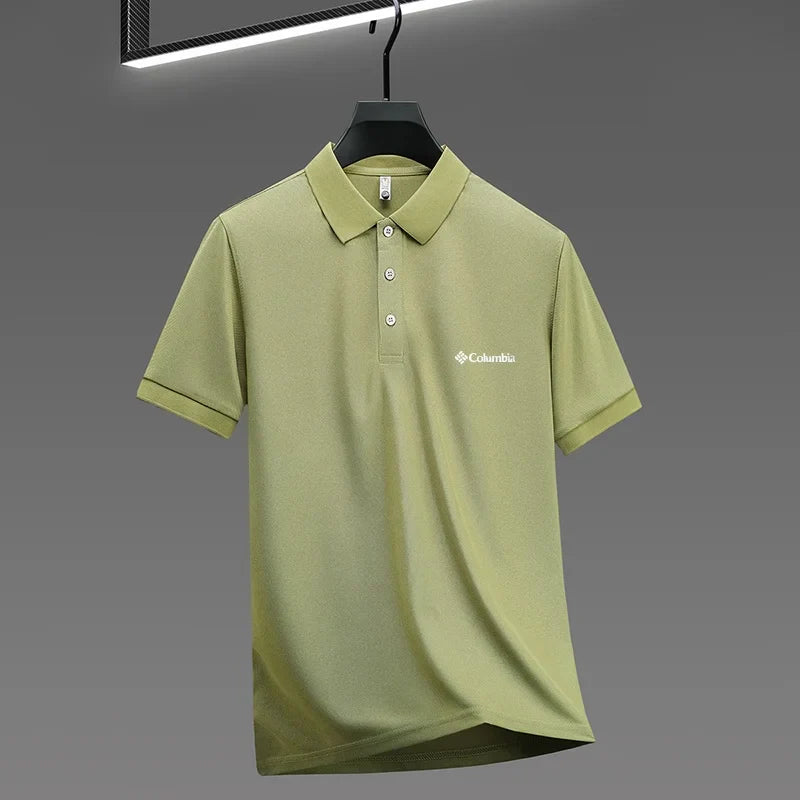 2026 new model men's golf short sleeves polo shirt lapel letter printing ventilate t-shirt business leisure exercise men's wear