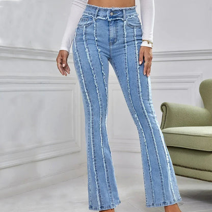 Women Skinny High Waist Aesthetic Y2k Denim Trousers