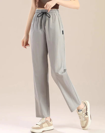 Women in summer thin fit loose fitting, quick drying casual pants