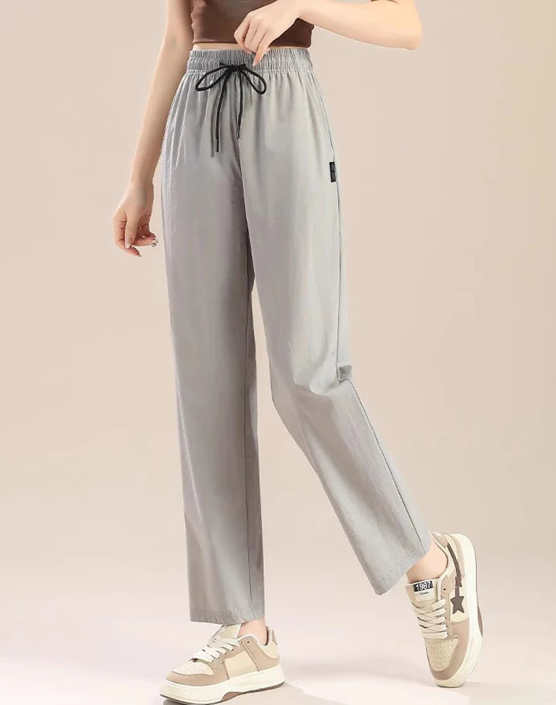 Loose broad legs lazy casual casual straight-leg pants