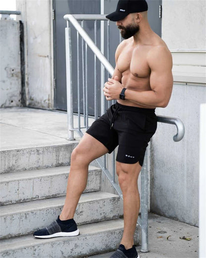 Men Gym Fitness Loose Shorts Bodybuilding Joggers Summer Quick-dry