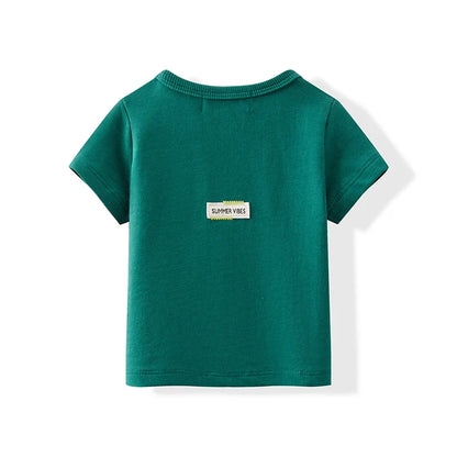 Family clothes with pockets summer label design children's boy and girls dress shirts baby set teenage skirt set