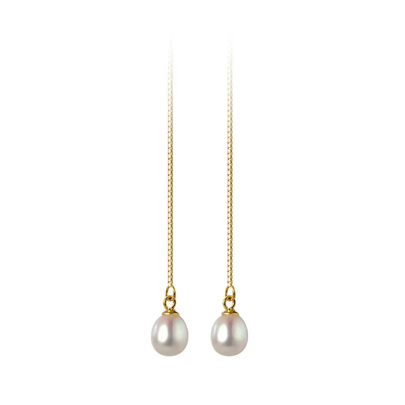Genuine 925 Sterling Silver Natural Freshwater Baroque  Pearl Unusual Earrings for Women Chic Charming Goth Jewelry 2021
