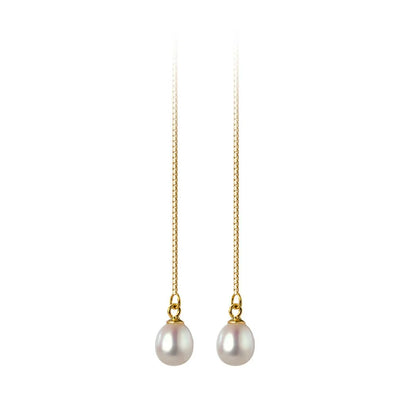 Genuine 925 Sterling Silver Natural Freshwater Baroque  Pearl Unusual Earrings for Women Chic Charming Goth Jewelry 2021