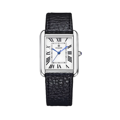 Waterproof Couple Watches Casual Fashion Quartz Stainless Steel Leather Strap Square Dial Men's And Women's Lover Watch