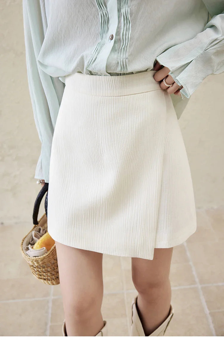 Short Skirt Women 2025 Spring Summer Solid A-line High Waist Slim Skirts Female New Fashion Versatile Clothing MXE12B0655