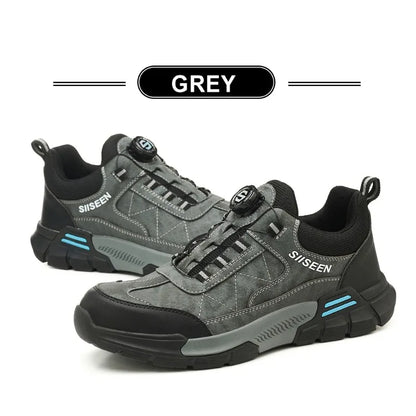 Breathable Men's Safety Shoes Puncture Resistant Work Shoes Men's Protective Shoes Wear-resistant Work Boots Tactical Boots