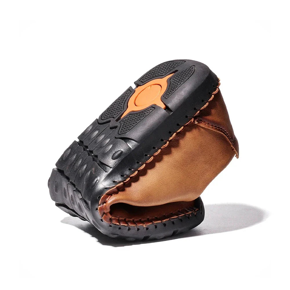 Handmade Leather Casual Men Shoes Design Sneakers Men Comfortable Leather Men Loafers Hot Sale Moccasins Driving Shoes Plus Size